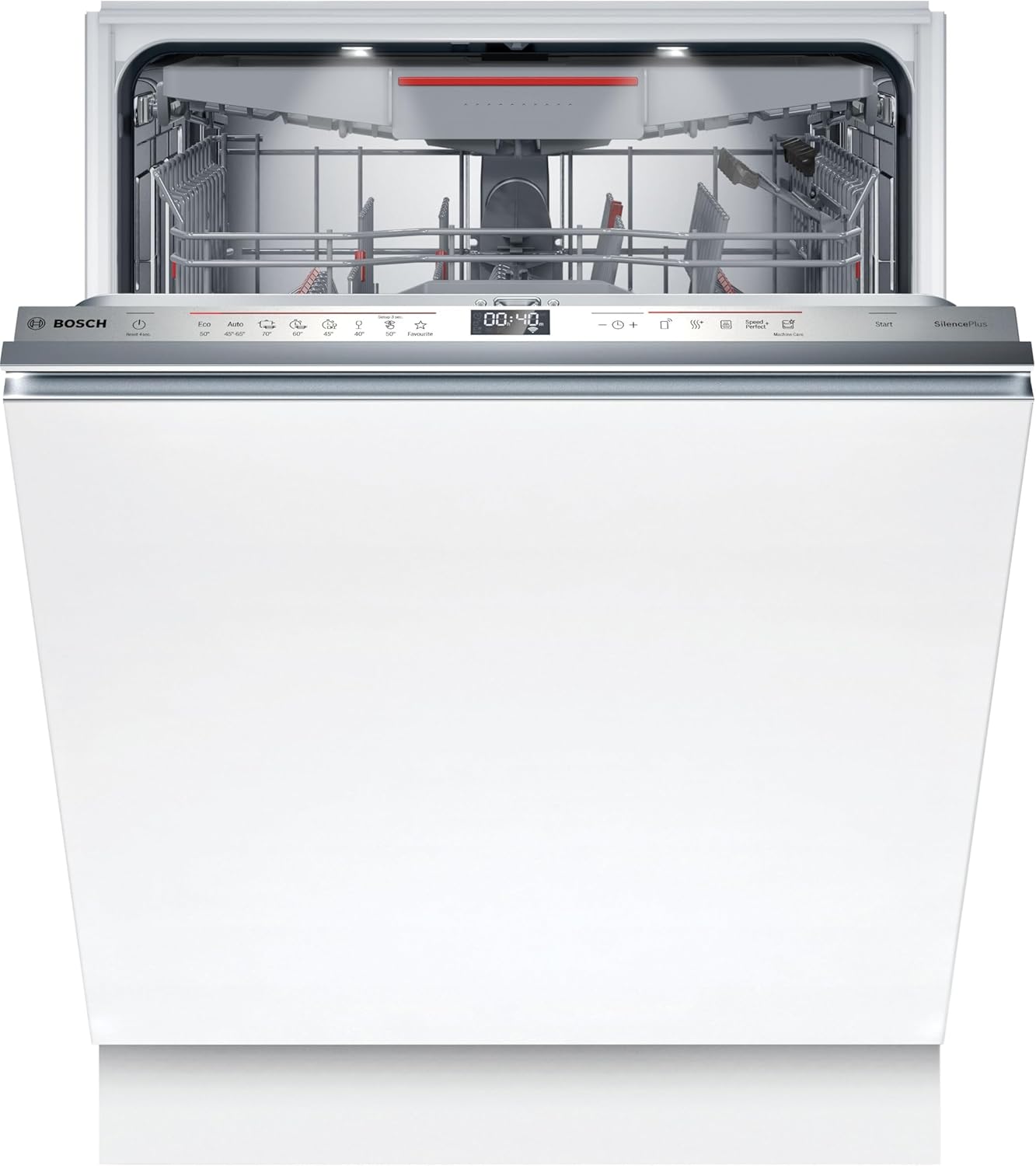 Bosch Elettrodomestici SMV2HVX02E Serie 2, Lavastoviglie da incasso a scomparsa totale, Home Connect, Diagnostica da remoto, Assistente al lavaggio, Programma Preferito, InfoLight, 3 cestello, 60 cm