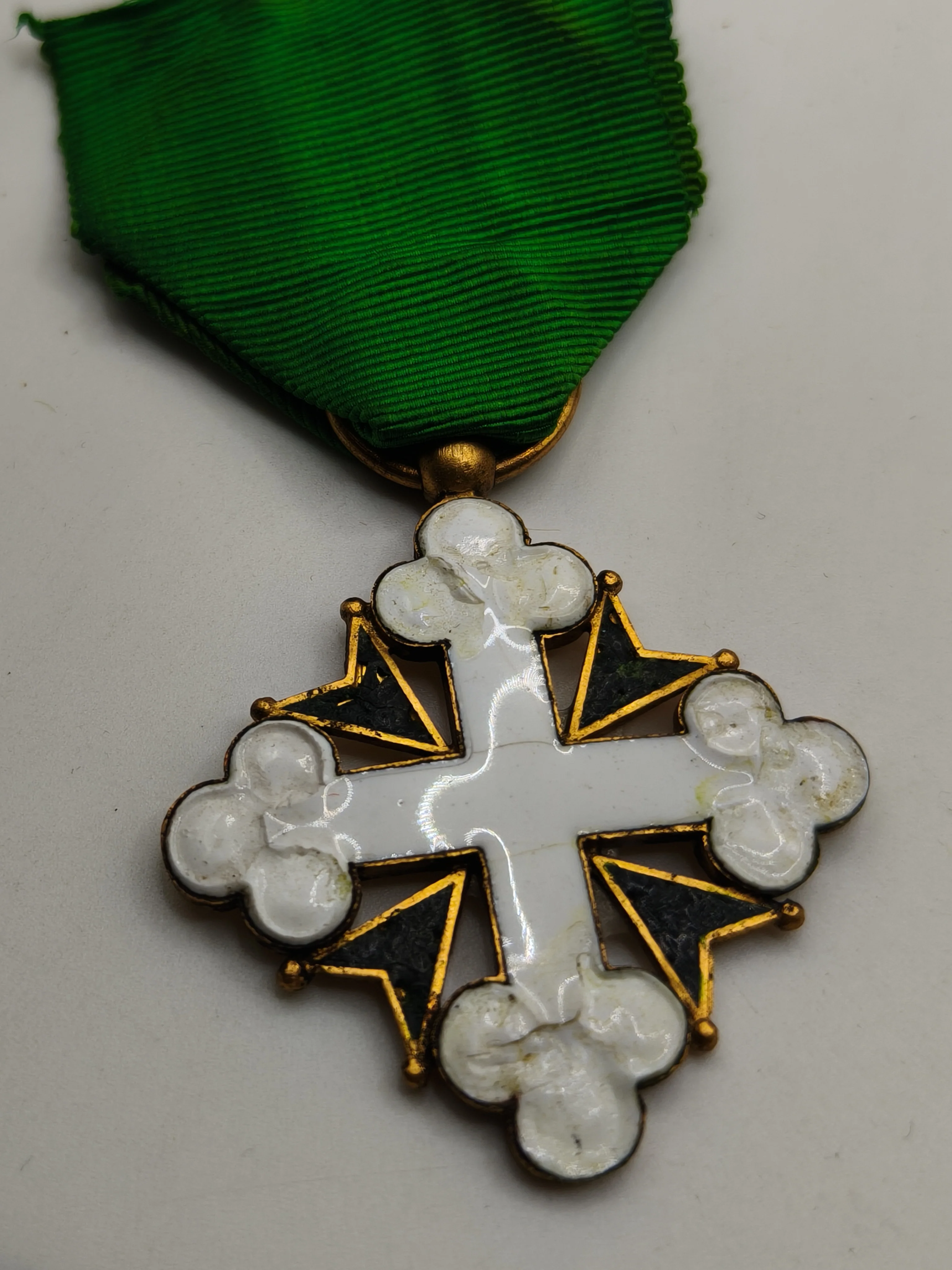Medalla orden san Mauricio. Modelo unifacial. Italia