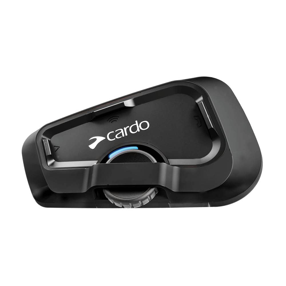 Cardo Motorrad Gegensprechanlagen Kit Bluetooth Freecom 2X Solo für Fahrer und Beifahrer Helmkommunikation