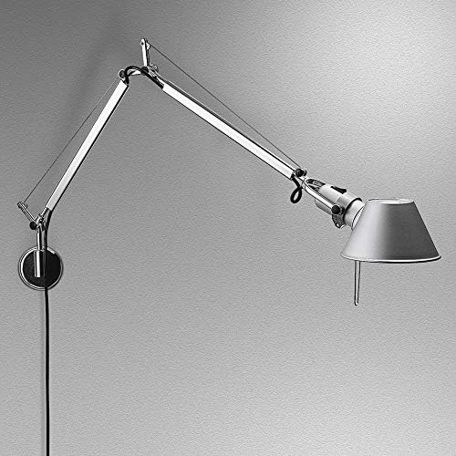 Artemide Schreibtisch, Metall, Silber, Tolomeo Mini LED Tischlampe mit Fuss, Aluminium