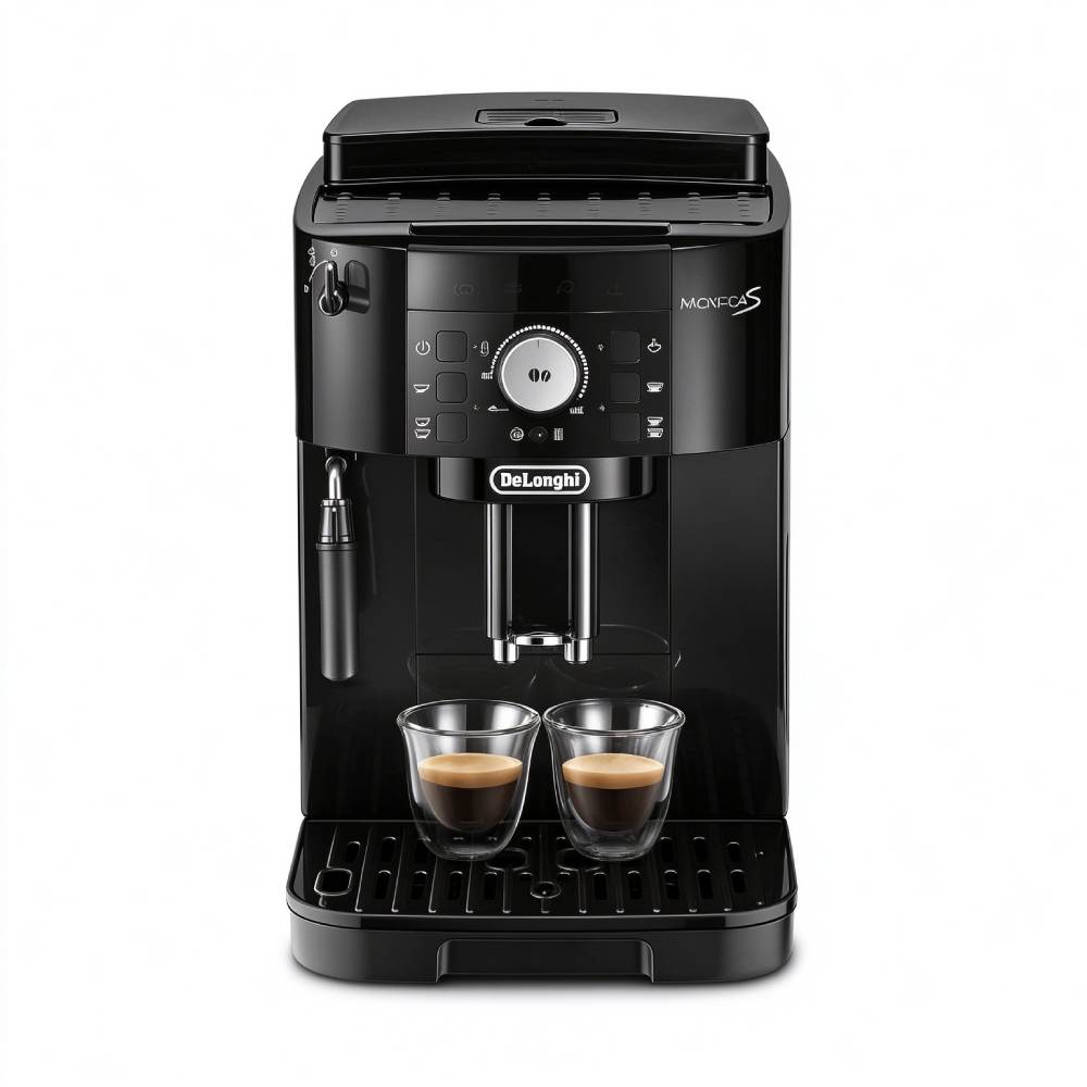 Kaffeevollautomat Magnifica S mit manuellem Milchaufschäumer und 13-stufigem Mahlwerk, schwarz