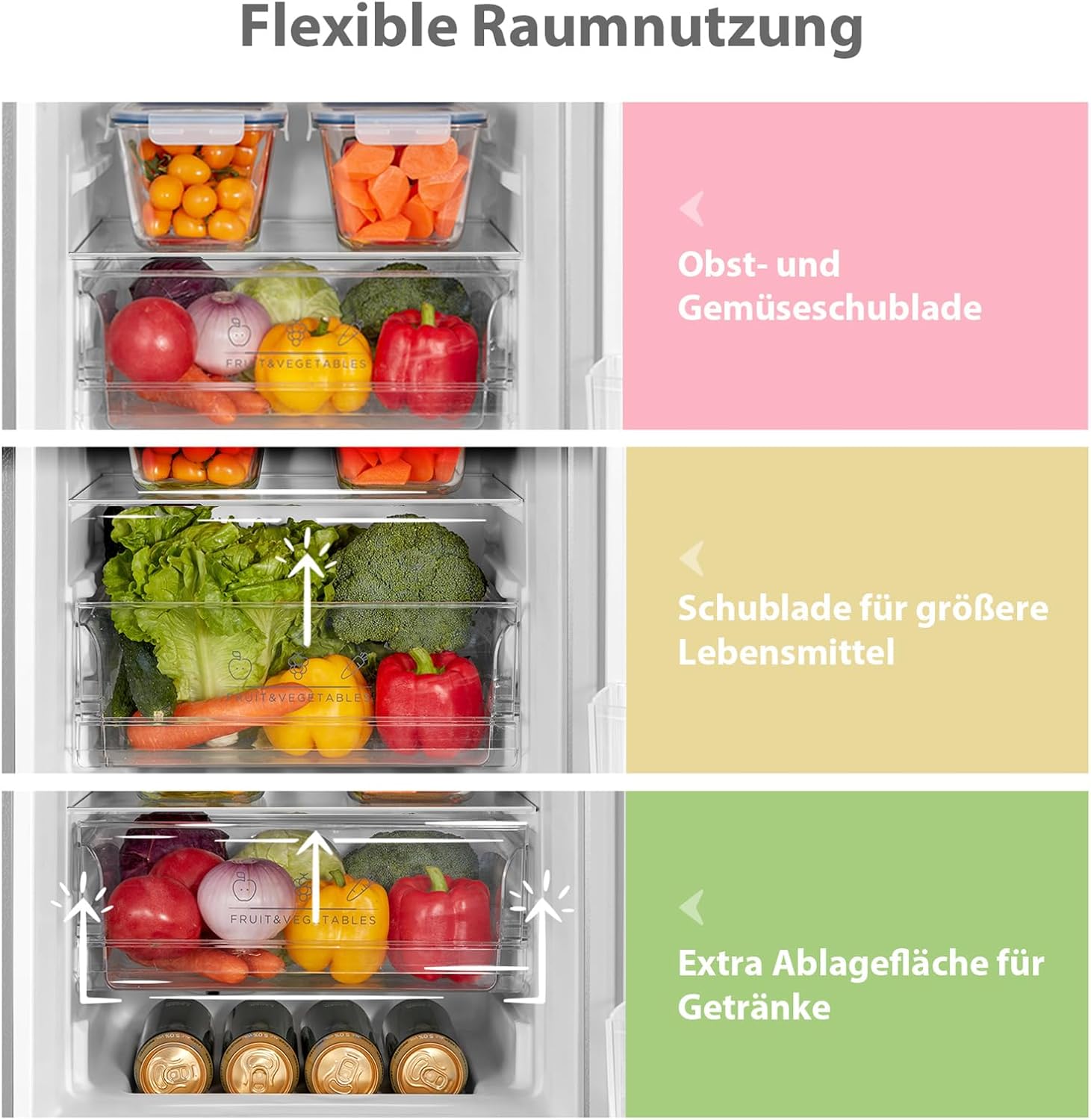 Comfee RCB169DK2(E) Fridge/Freezer Combination, 150 cm Height, Low Frost, Adjustable Fridge Temperature, LED Light, 195 kWh per Year, Fridge Capacity 115 L, 59 L Freezer, Black