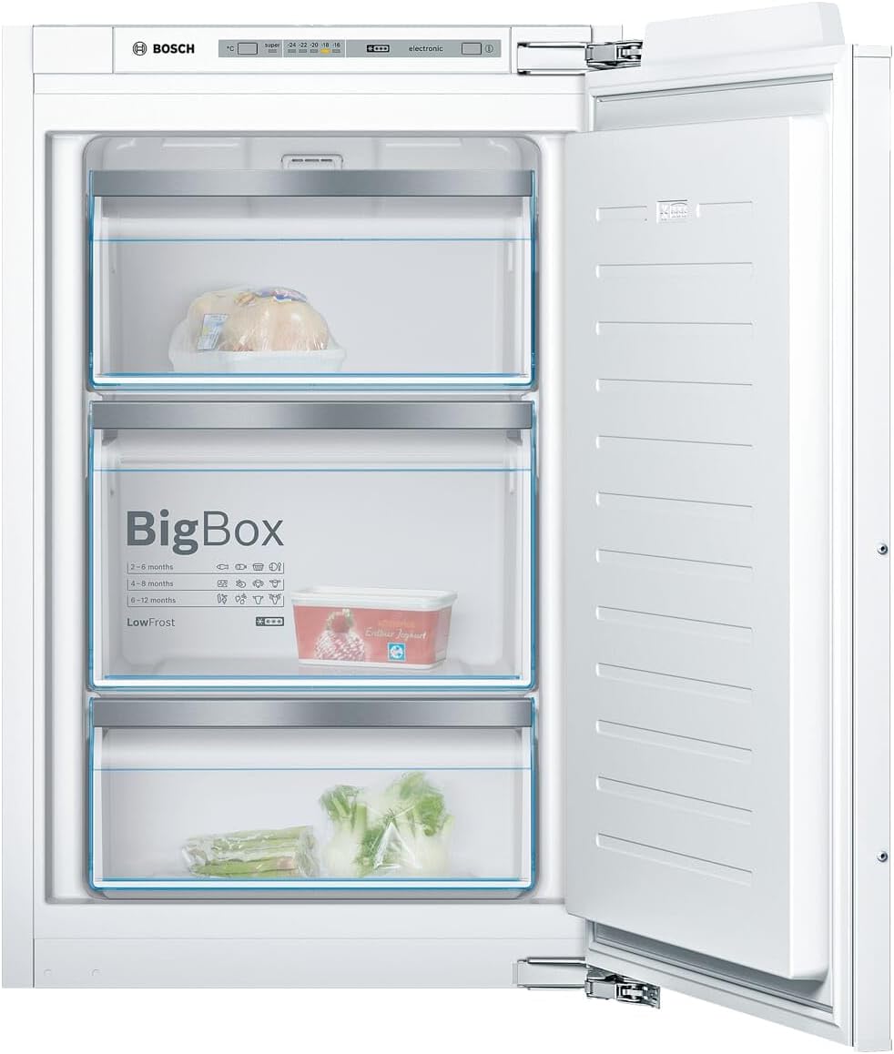 Bosch GIV21ADD0 Serie 6 Congelatore da incasso, 104 kWh all'anno, 95 l, LowFrost, BigBox, da incasso, 88 x 56