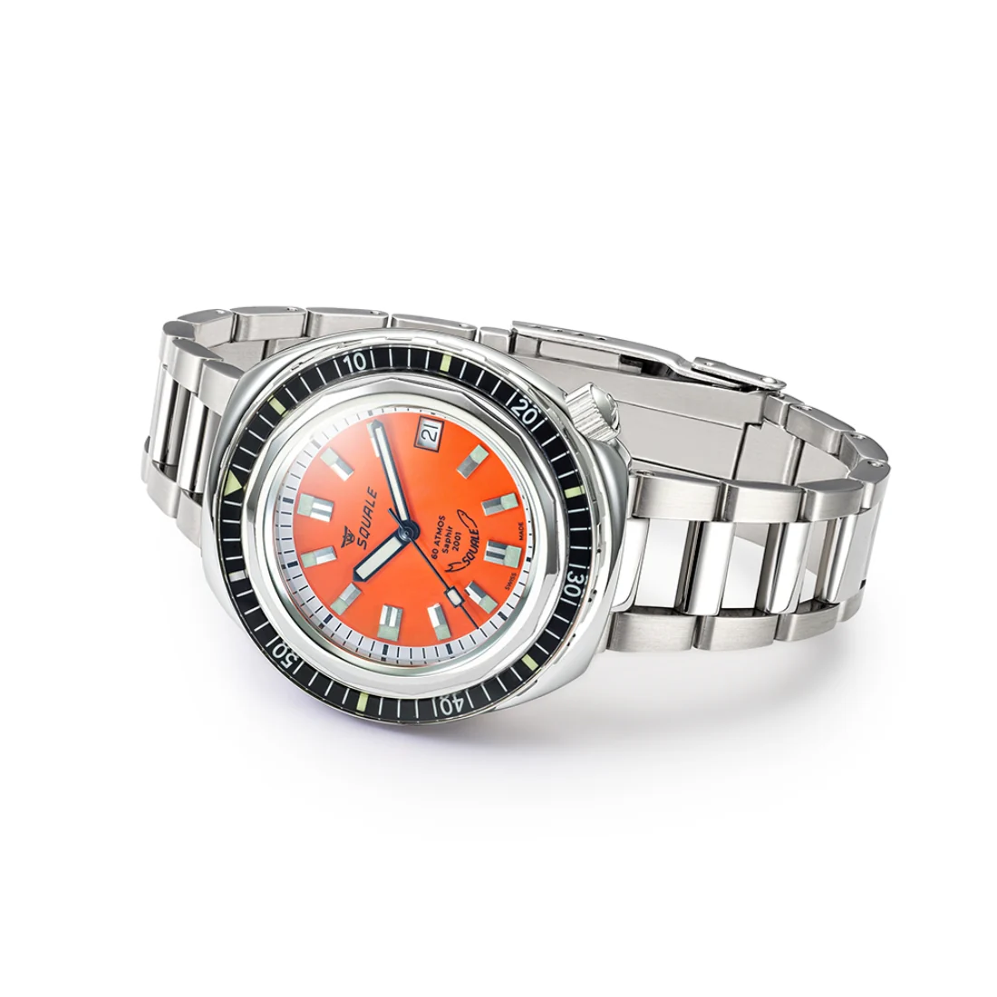 Orologio Squale 2001 quadrante arancio subacqueo 600mt 2001BKOR.AC