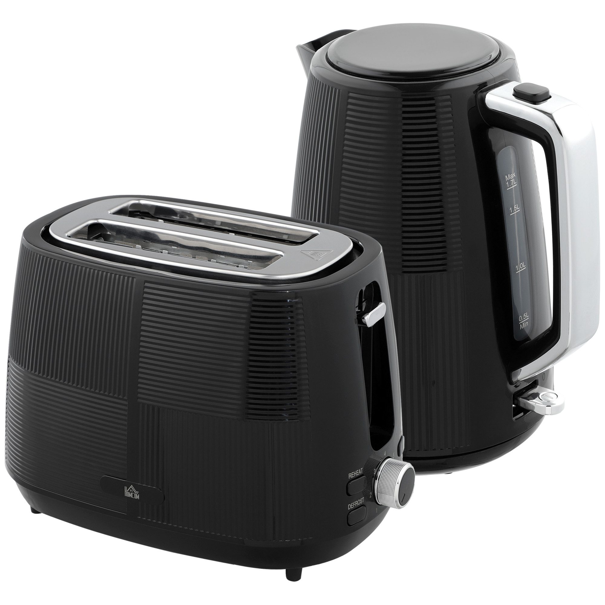 2-in-1-Toaster Wasserkocher- und Toaster-Set, 1,7 L, verschiedene Funktionen