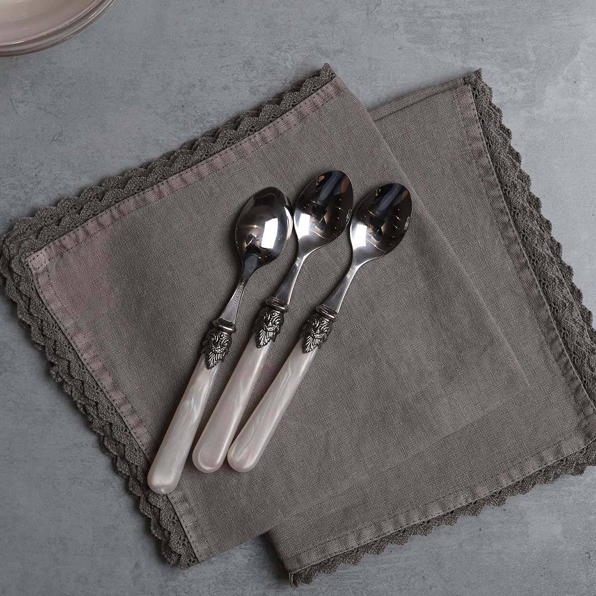 Marina Grey Linen Napkins - Set of 2