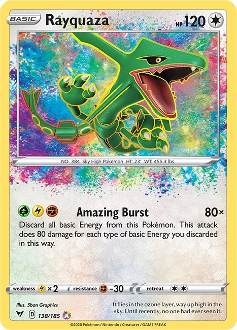 Rayquaza (138/185) (SWSH04: Vivid Voltage)