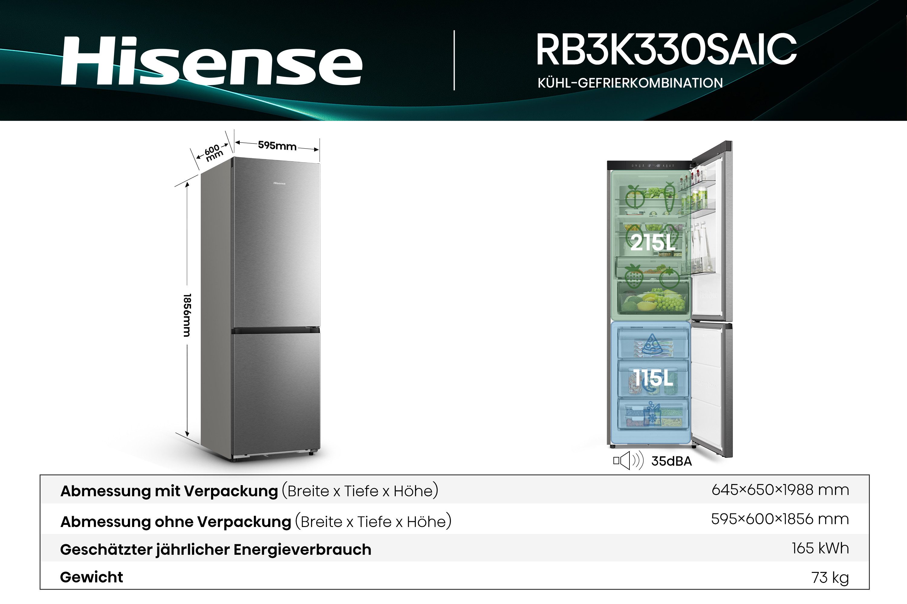 Kühl-/Gefrierkombination RB3K330SAIC