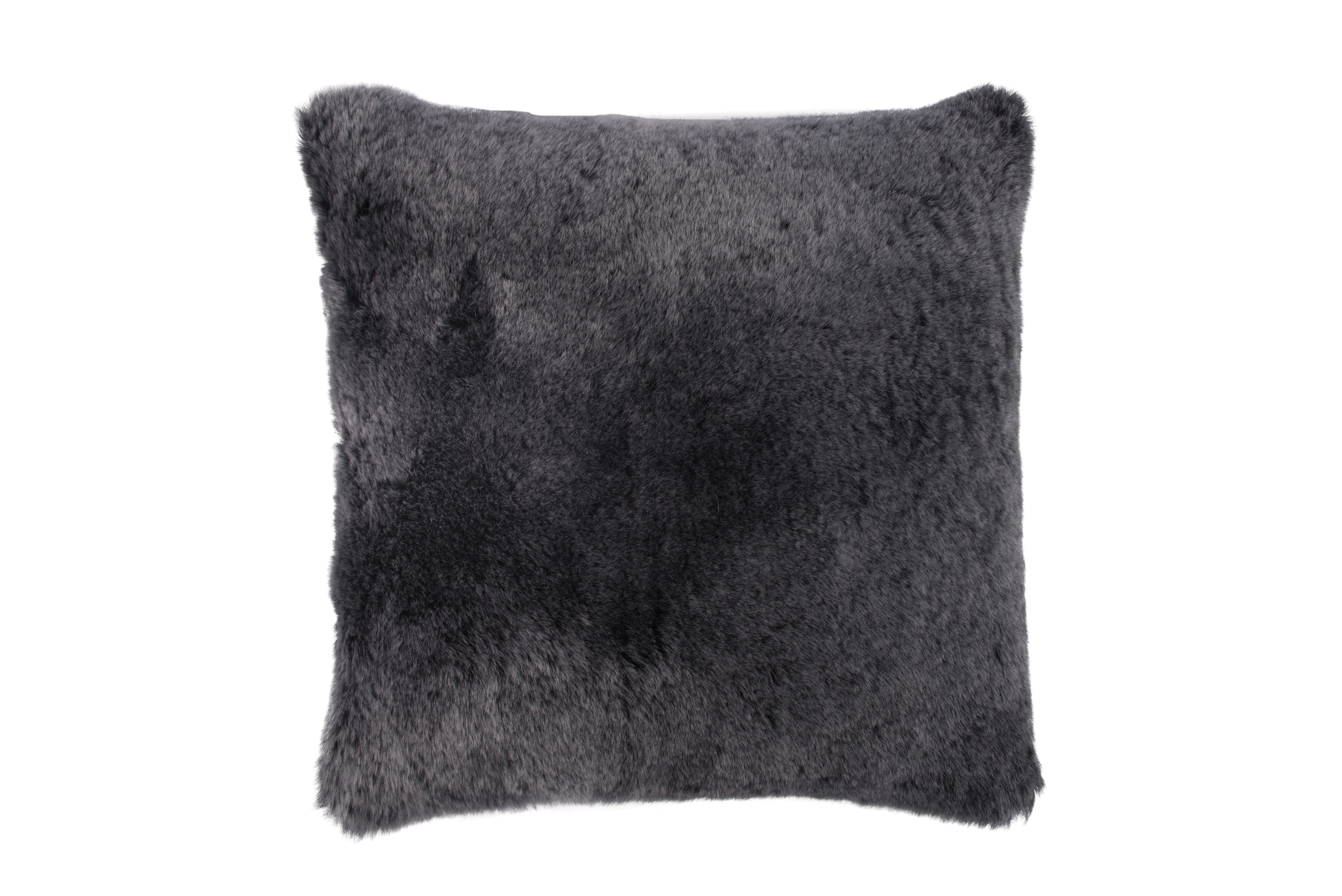 Sheepskin Cushion Ironed Graphito