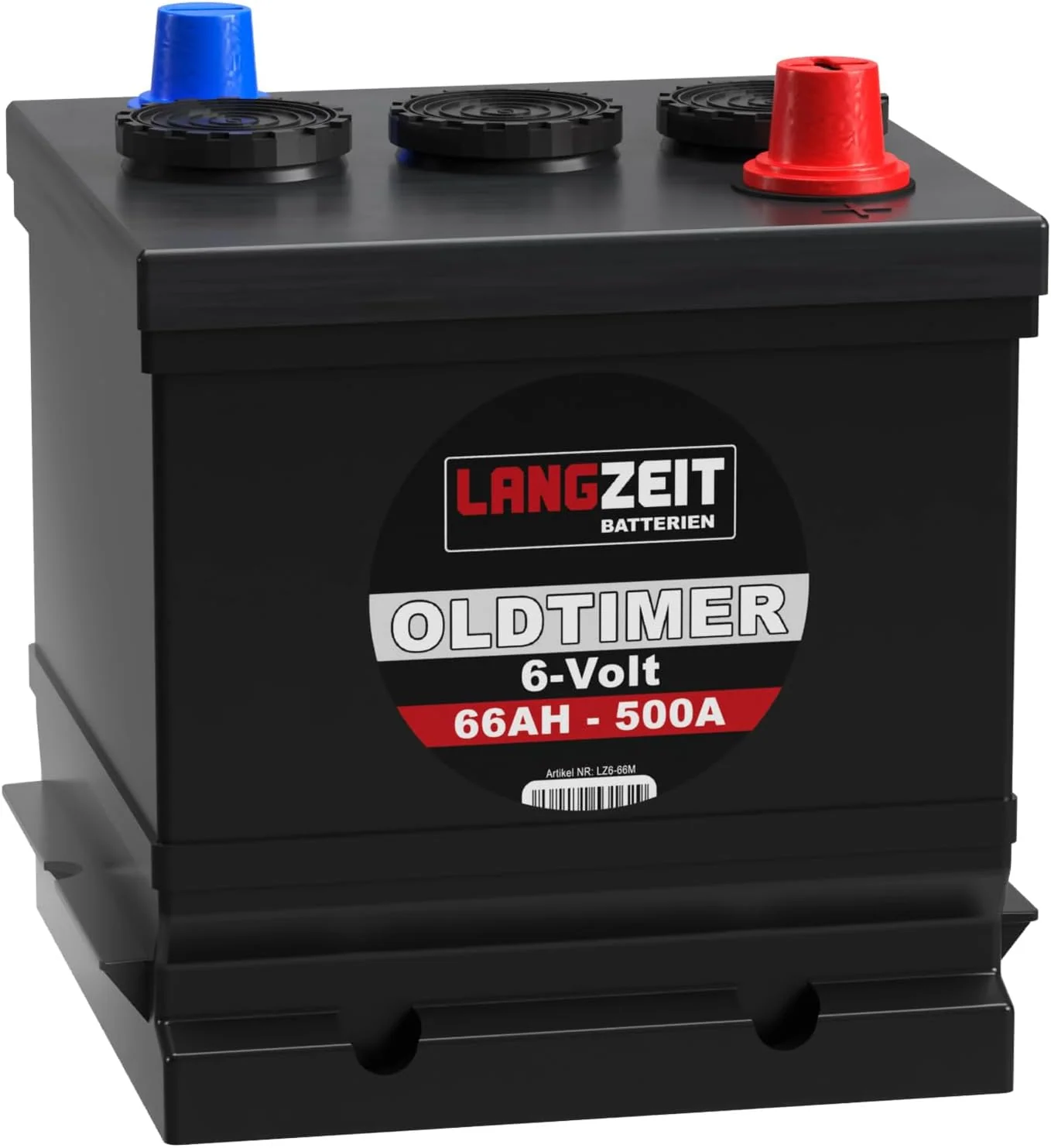 LANGZEIT Oldtimer Batterie 6V 66Ah Autobatterie Starterbatterie 06611