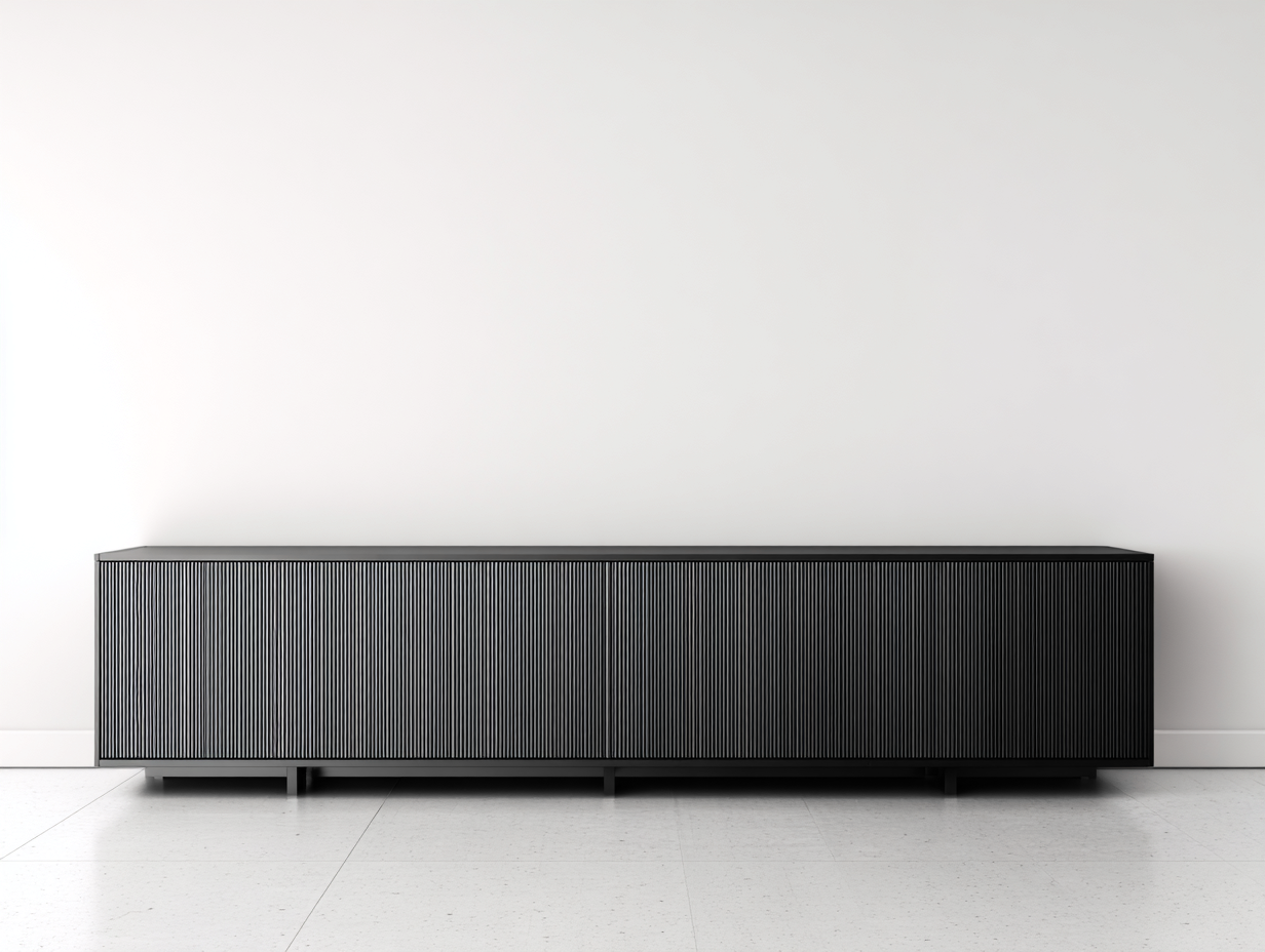 Dielenschrank Holz Schwarz 200x40x70 cm - Moderner Flurschrank mit Türen geeignet für Flur und Eingangsbereich