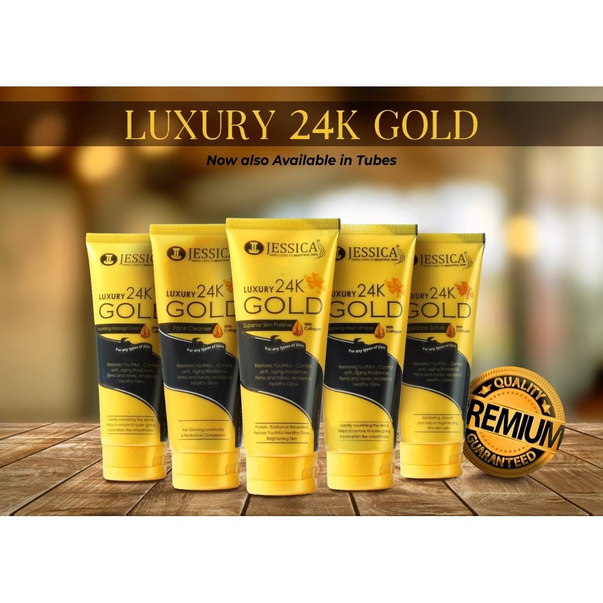 Jessica Luxury 24K Gold Facial Kit �?Now in Convenient Tubes