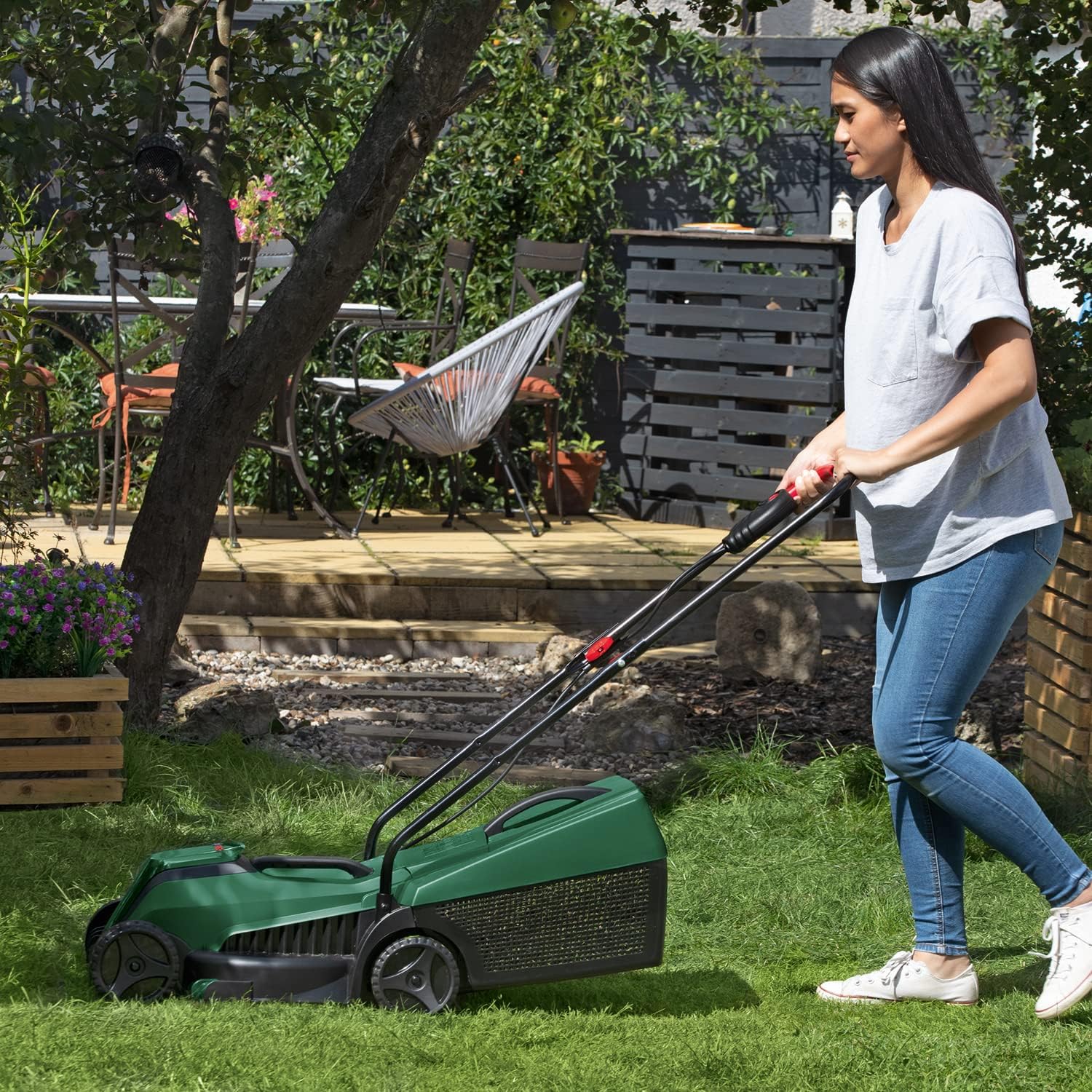 Bosch Accu Grasmaaier CityMower 18V-32-300 (18 Volt, 1x Accu 4.0 Ah, Maaibreedte: 32 Cm, Gazonoppervlak tot 300 m, in Doos)