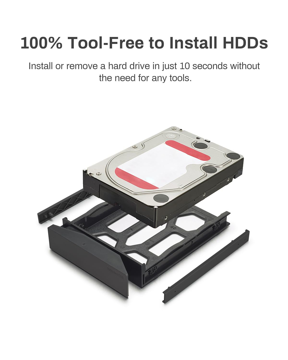 Externes Festplattengehäuse D4-320 für 4 SATA-Festplatten, USB 3.2 Gen 2 mit 10 Gbps, werkzeugloser Einbau und Hot Swapping
