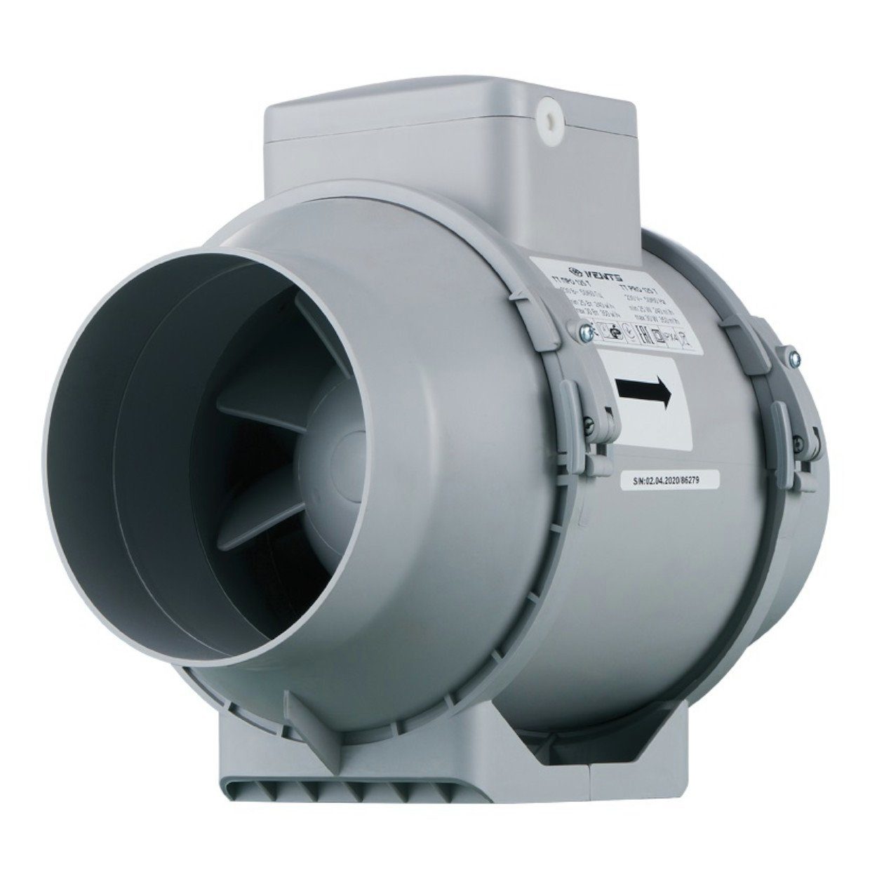 Wandventilator Rohrventilator Lüfter TT Pro 125 V bis 350 m³/h