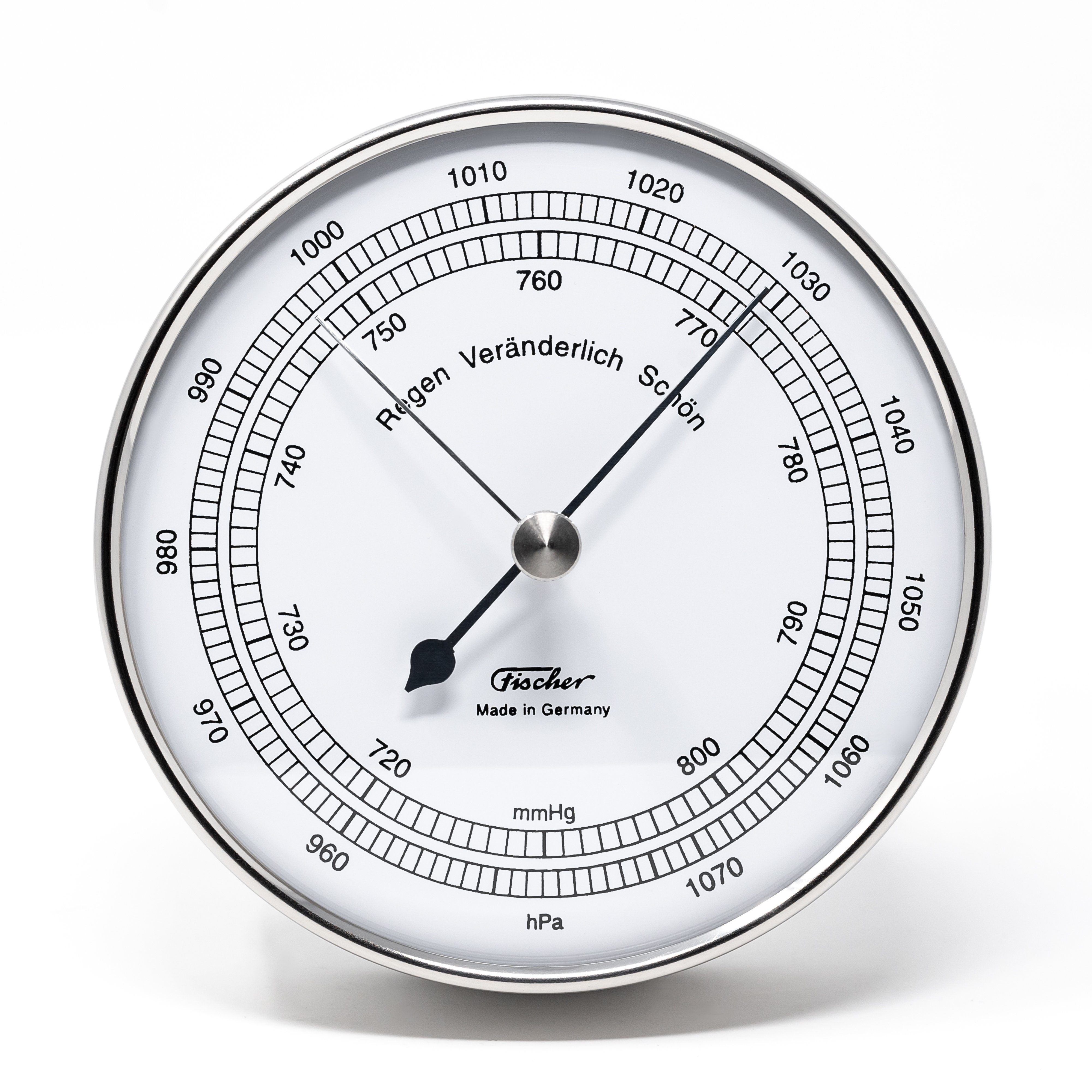Außenwetterstation Fischer 15.01 Barometer 103mm Edelstahl Made in Germany