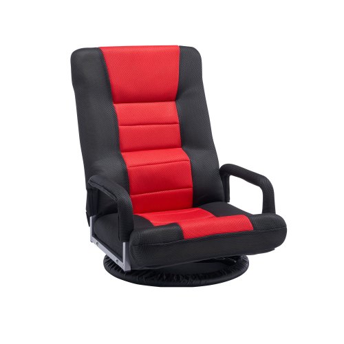 VEVOR Bodenstuhl Bodensessel Bodensofa mit Armlehne 360° Drehbar Grau Gaming