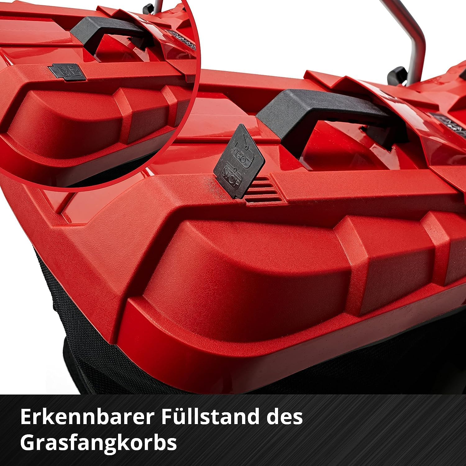 Einhell Akku-Rasenmher GE-CM 18/33 Li-Solo Power X-Change (18 V, 33 cm Schnittbreite, bis 200 m, Brushless, 30L Grasfangkorb, 25-65 mm Schnitthhe, ohne Akku)