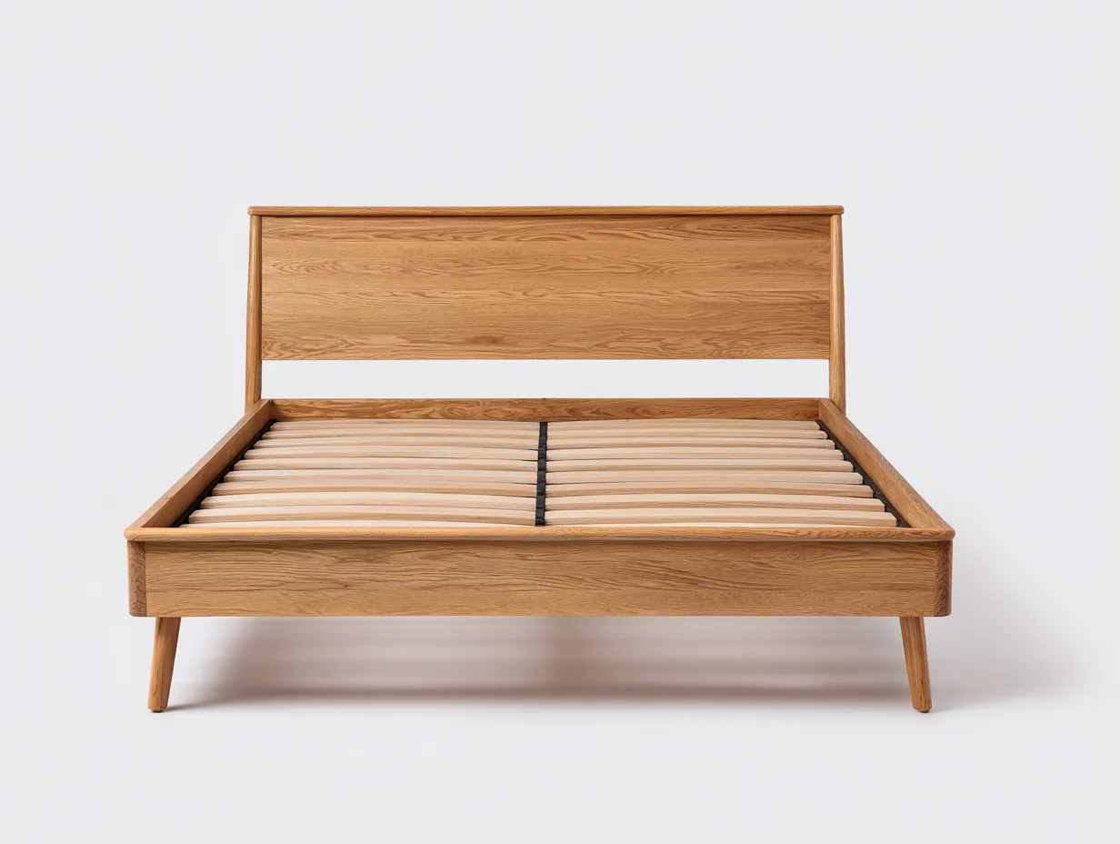 Doppelbett-Holz-208x186x92 cm-Natur-Skandinavisch