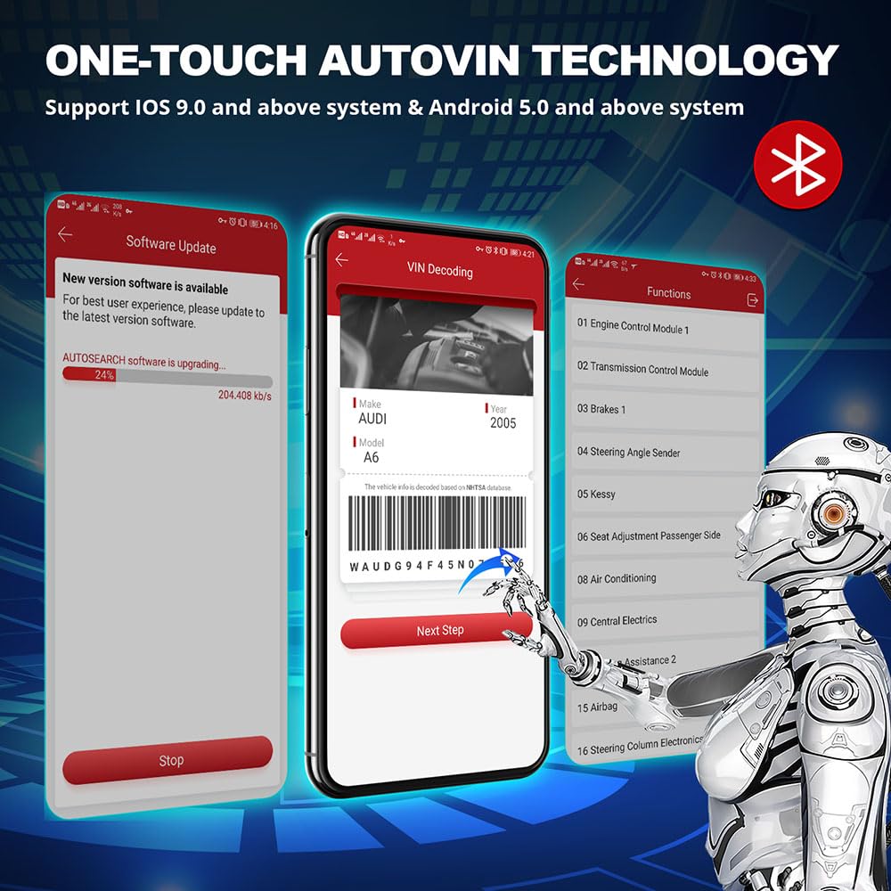 OBD2 Diagnosegerät ThinkDiag 2 Bluetooth Scanner mit 15 Reset-Funktionen für alle Systeme und CAN-FD