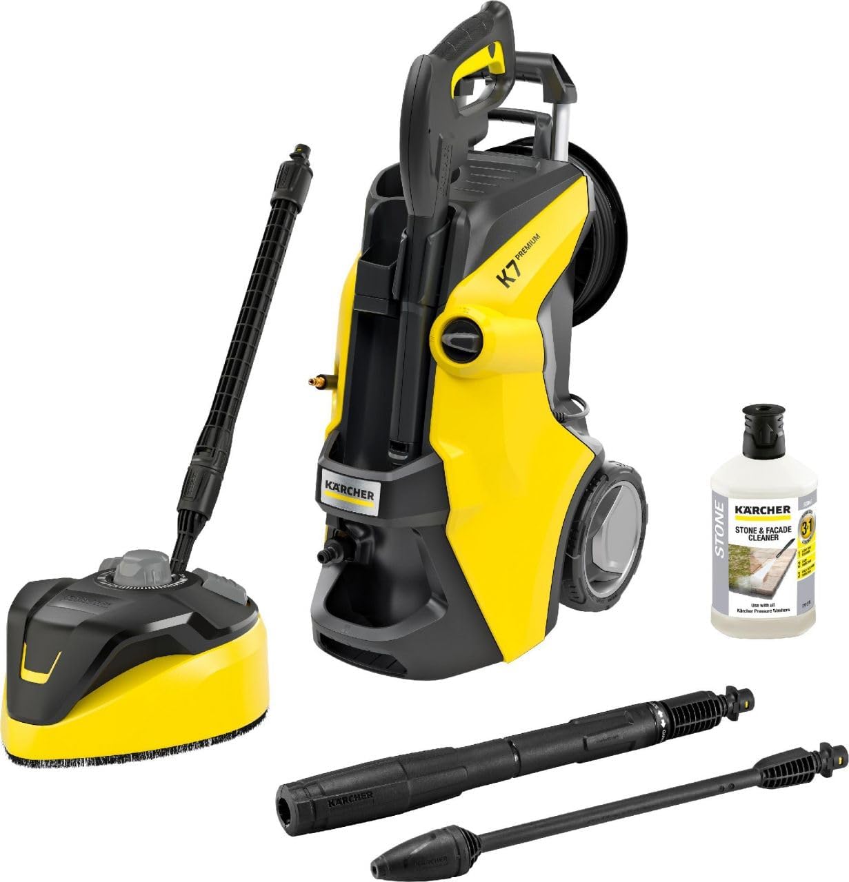 Krcher hogedrukreiniger K 7 Premium Power Home, druk: 180 bar, debiet: 600 l/h, oppervlaktecapaciteit: 60 m/h, vermogen: 3.000 W, slanghaspel, met pistool, vuilvreter, spuitlans