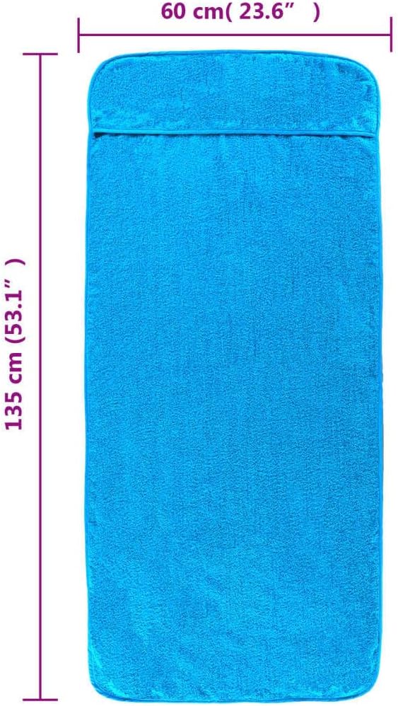 Furniture Select Strandtücher 6 Stück türkis 60x135 cm Stoff 400 GSM