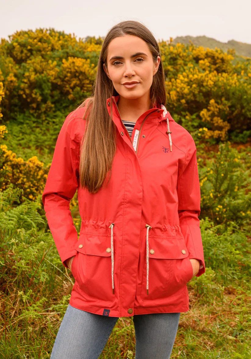 Lighthouse Shoreline Waterproof Jacket , Poppy