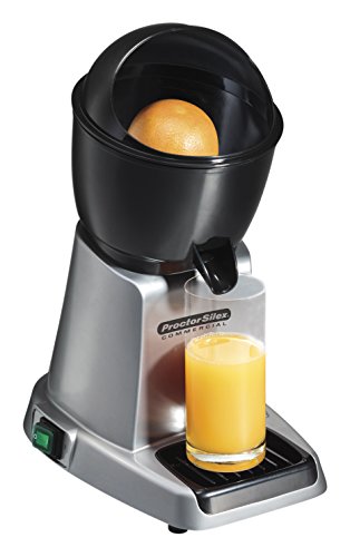 Proctor Silex Commercial 66900 Electric Citrus Juicer, 3 Reamer Sizes for Oranges, Lemons, Limes and Grapefruits, Removable Bowl, Strainer, Splashguard, Drip Tray, Black/Grey : Home & Kitchen