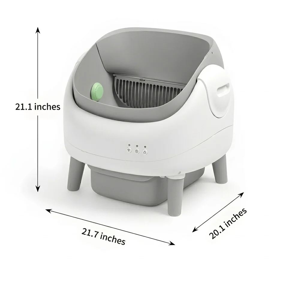 Automatic Self-Cleaning Cat Litter Box �C 15L Capacity & Smart App Control