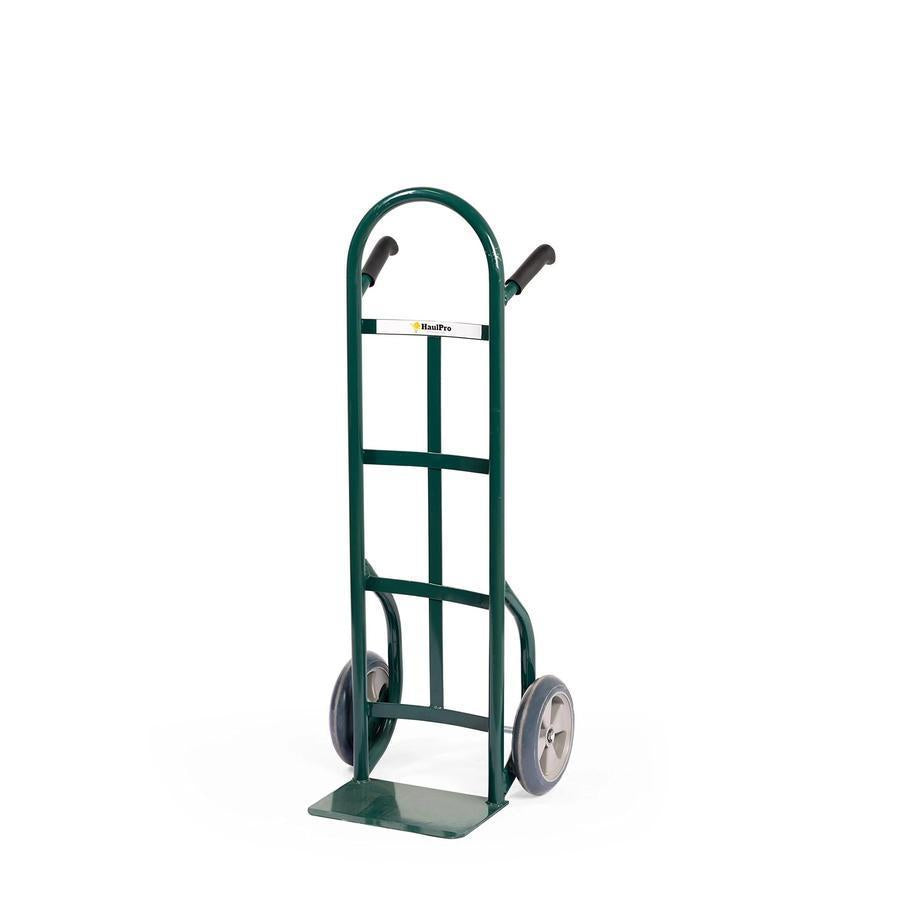 HaulPro  Duty Hand Truck with Double Grip Handle &ndash; Steel Dolly Cart for Moving &ndash; 800 Pound Capacity &ndash; 10 &ndash; Rubber Wheels &ndash;