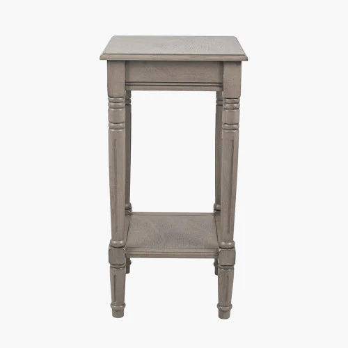 Taupe Pine Wood Square Table