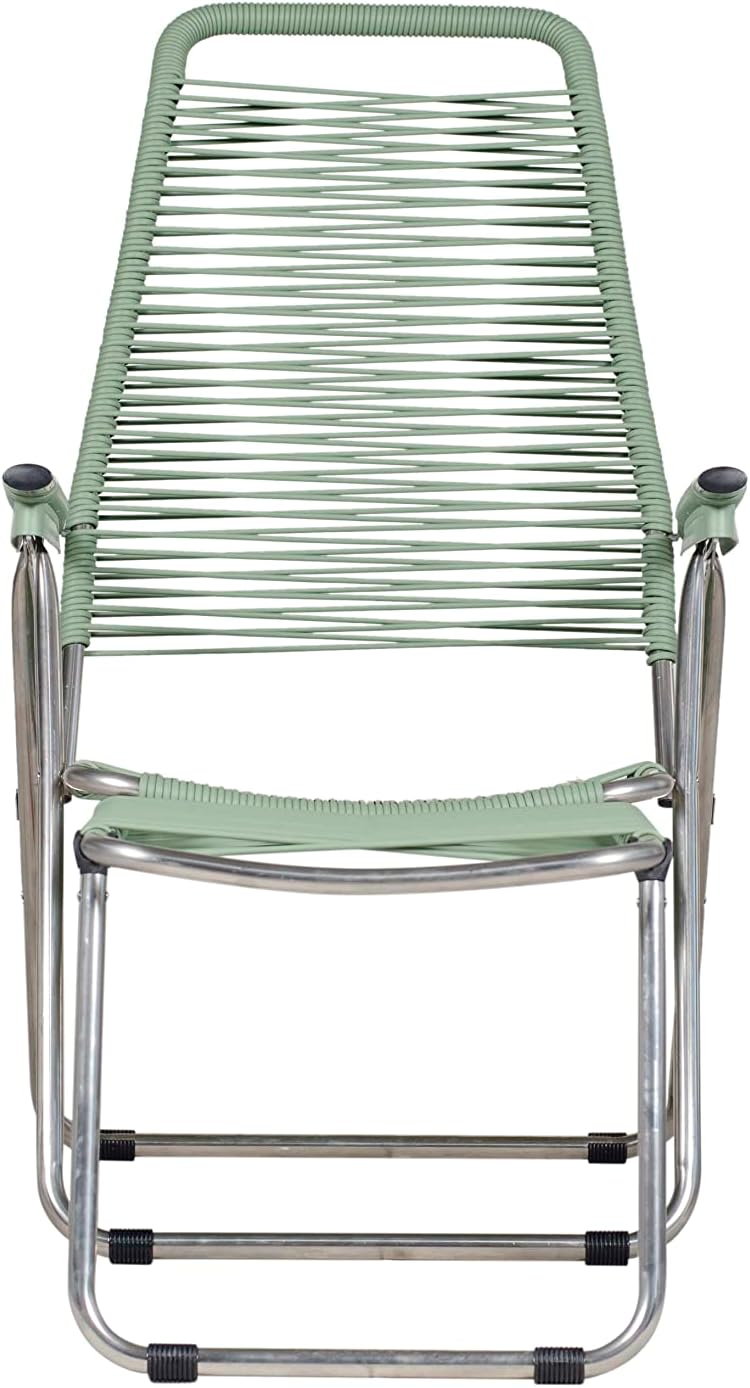 Fiam Spaghetti - Relax Armchair Cordonata Outdoor - Aluminium Frame, PVC Sage Green