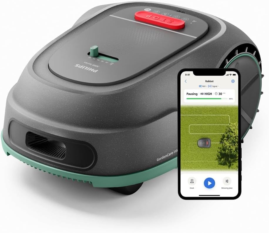 Robot Tosaerba Serie 3000 - Taglio Trasversale, Mappatura GPS, Tosaerba Intelligente, Taglio Veloce, Prestazioni anche in Pendenza, App HomeRun, Sensore Pioggia, Grigio Calcare (RSL3000/10)