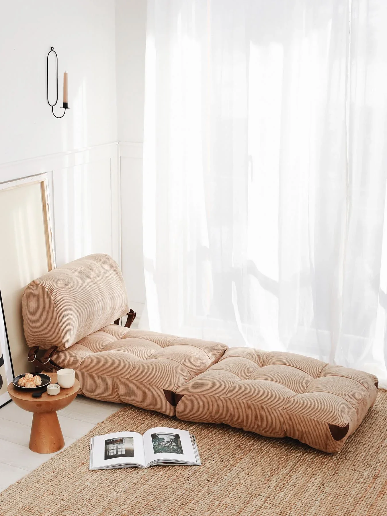 Fold Kadife Bettsofa - Kamel