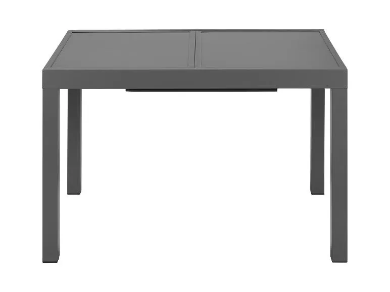 Alu-set ?Houston?, 9-delig - Uitschuiftafel & 8 hoge stoelen, grijs