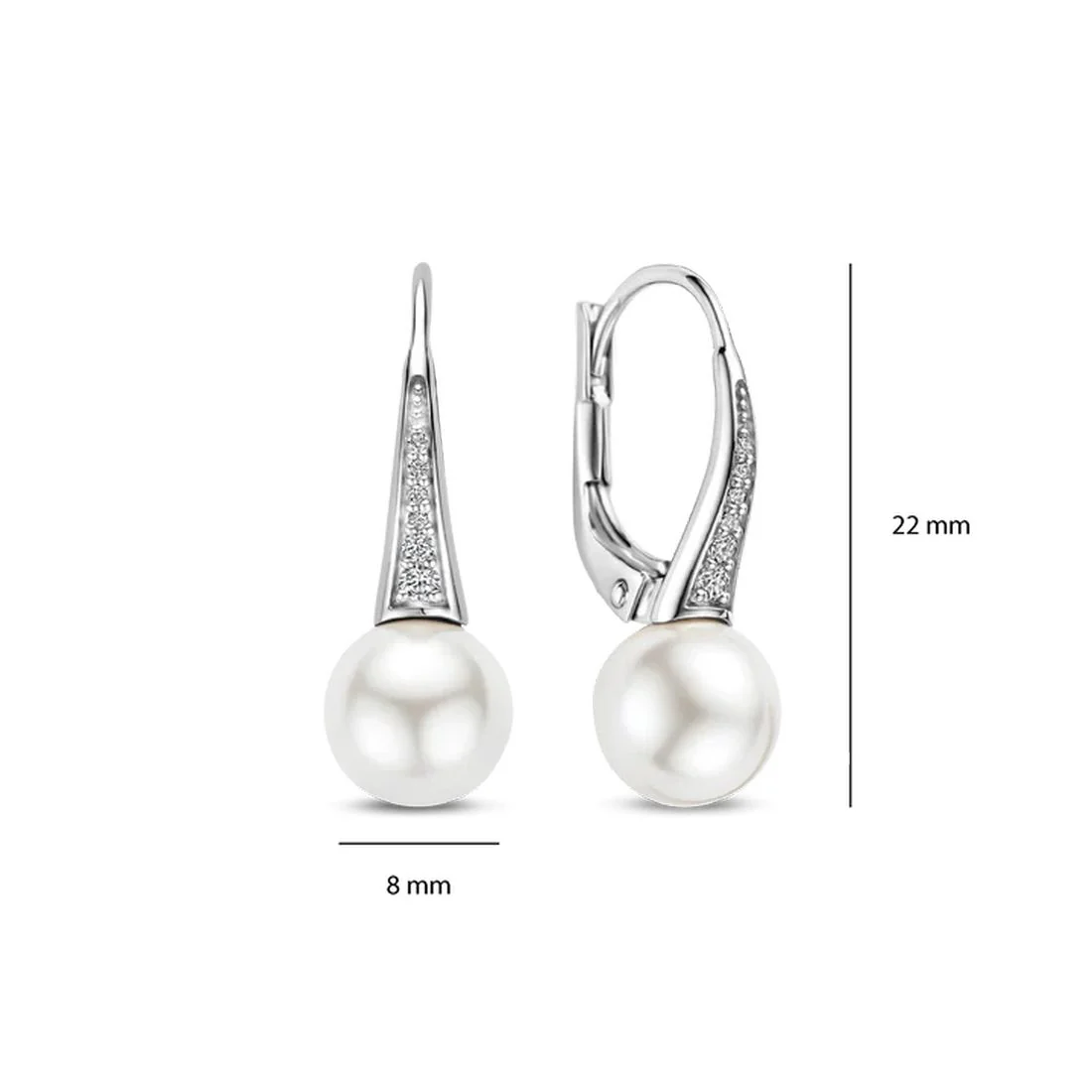 Orecchini Ti Sento Milano in argento con perla 78061PW