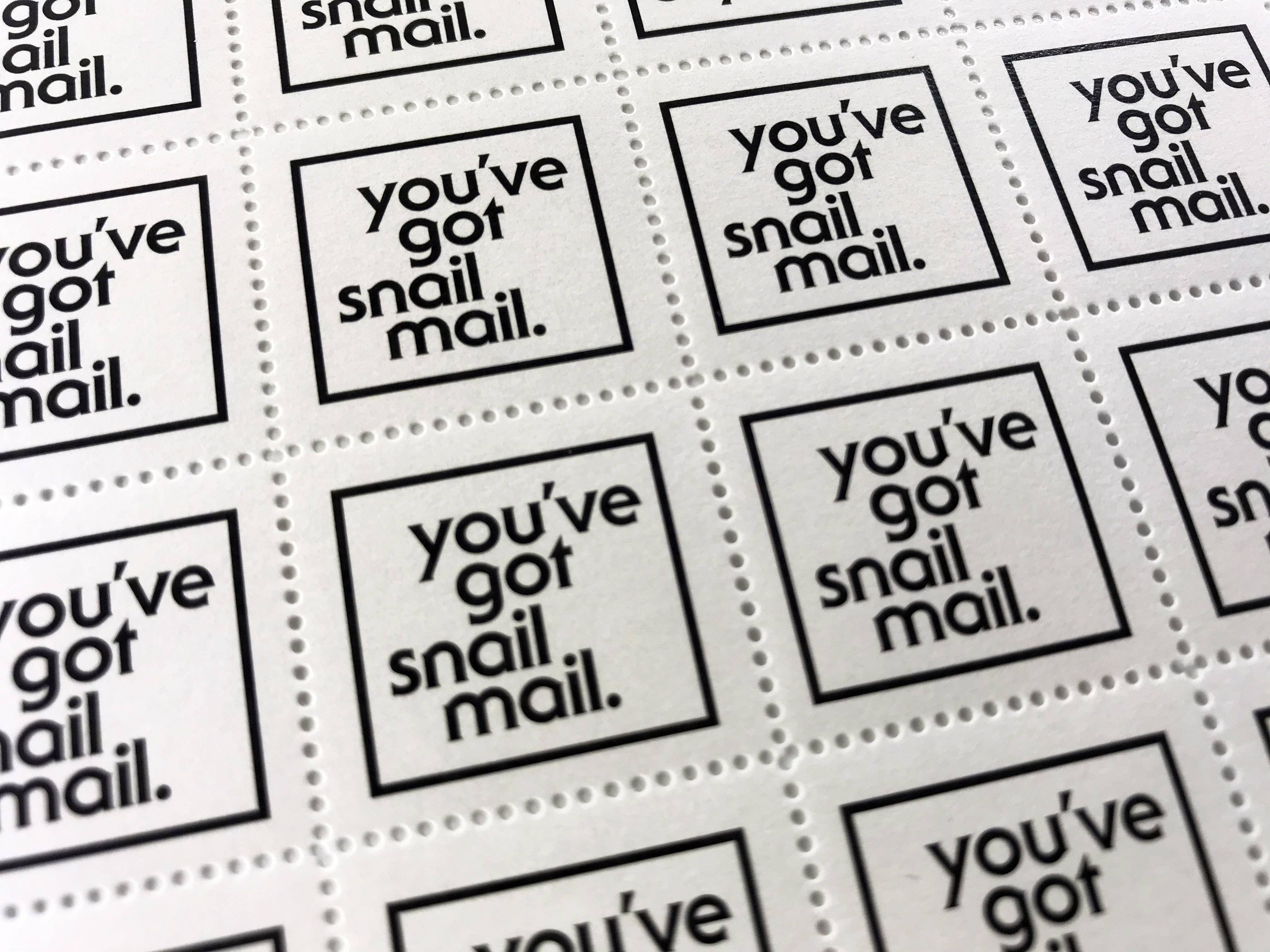 The Portland Stamp Company - You've Got Snail Mail - Lick & Stick Stamps