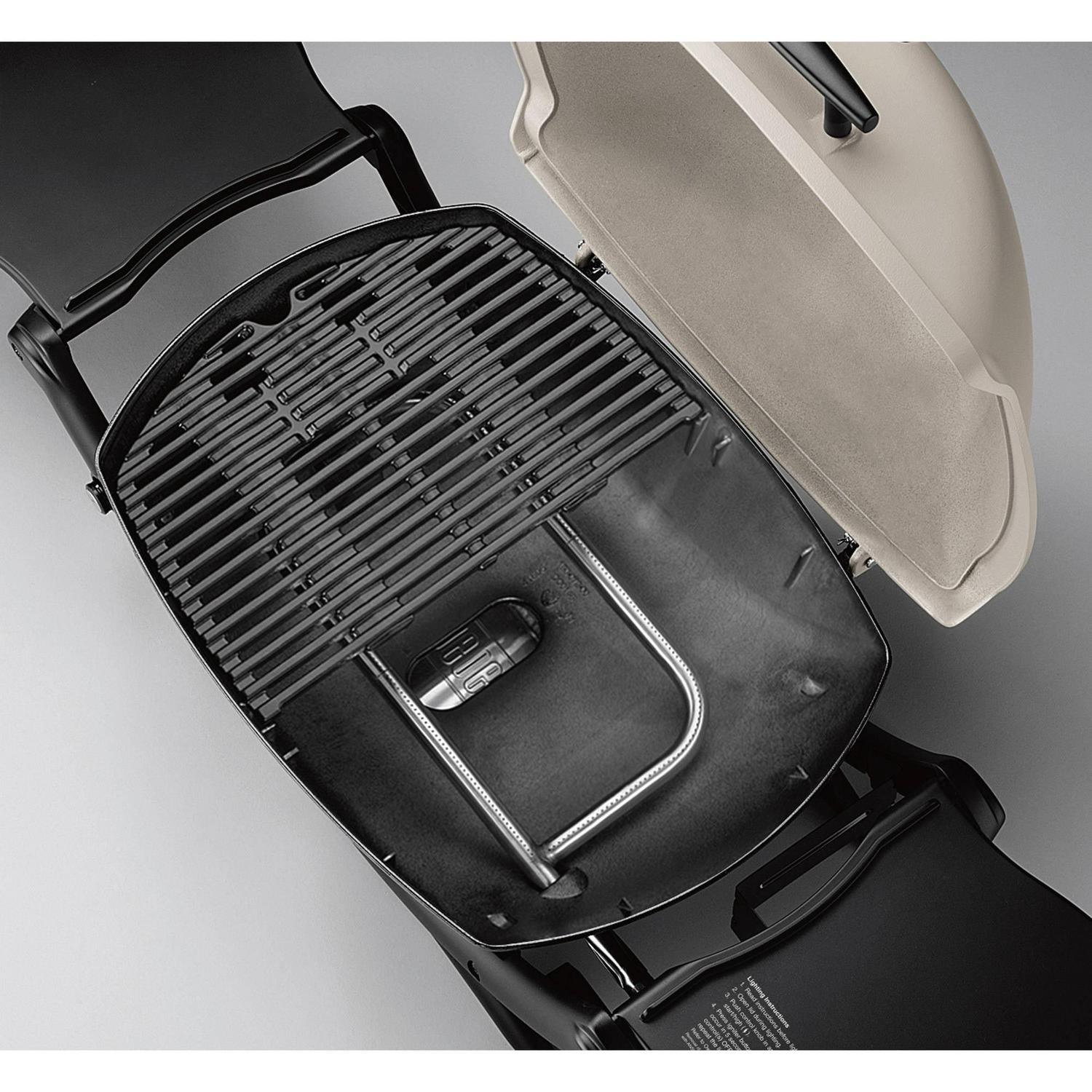 Weber Q 2200 Portable Gas Grill, 1-Burner, Titanium, 12,000 BTU, 280 sq in Cooking Area