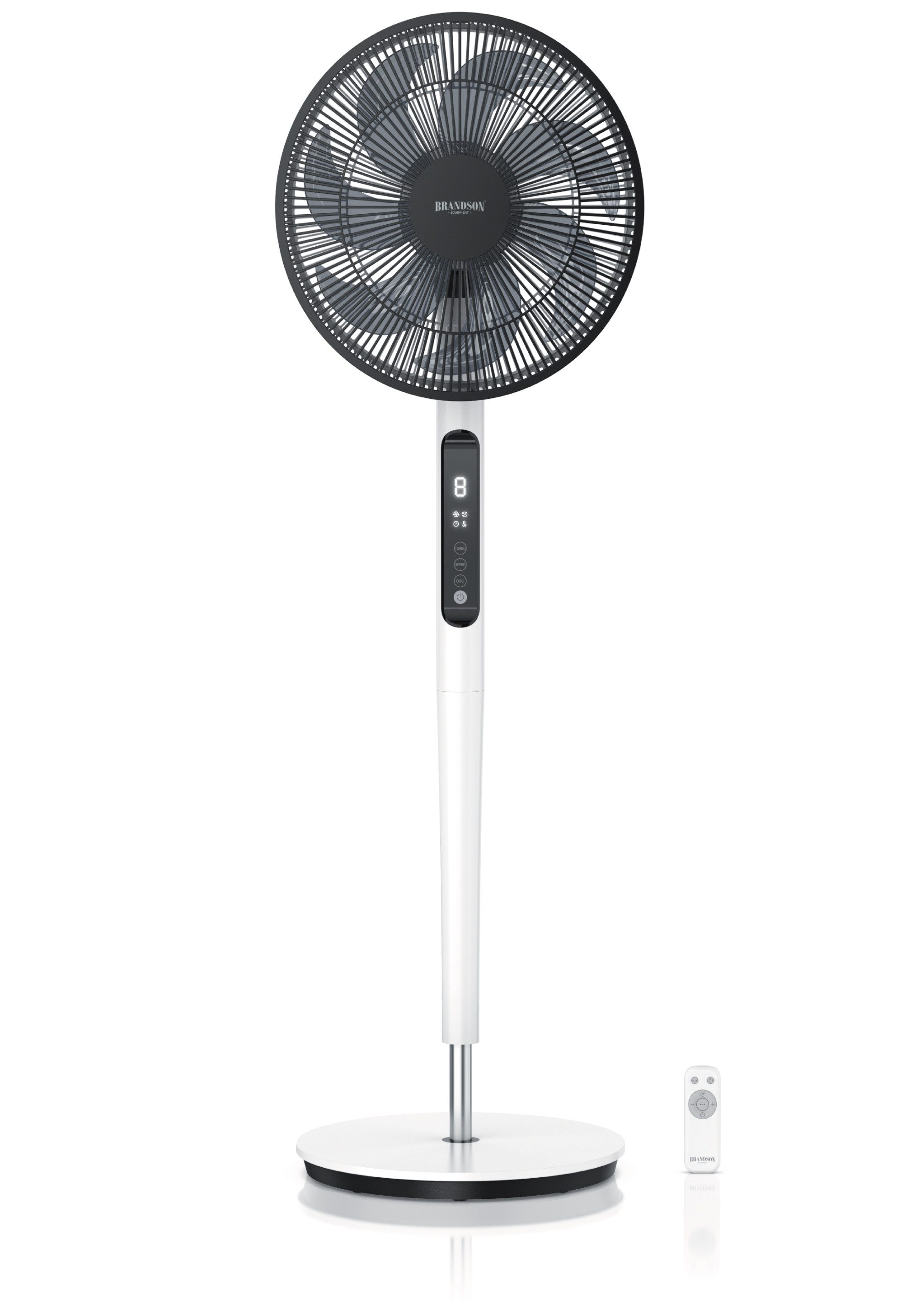 Standventilator DC, leise, energiesparend, Oszillation, Timer, Fernbedienung, 19 Watt