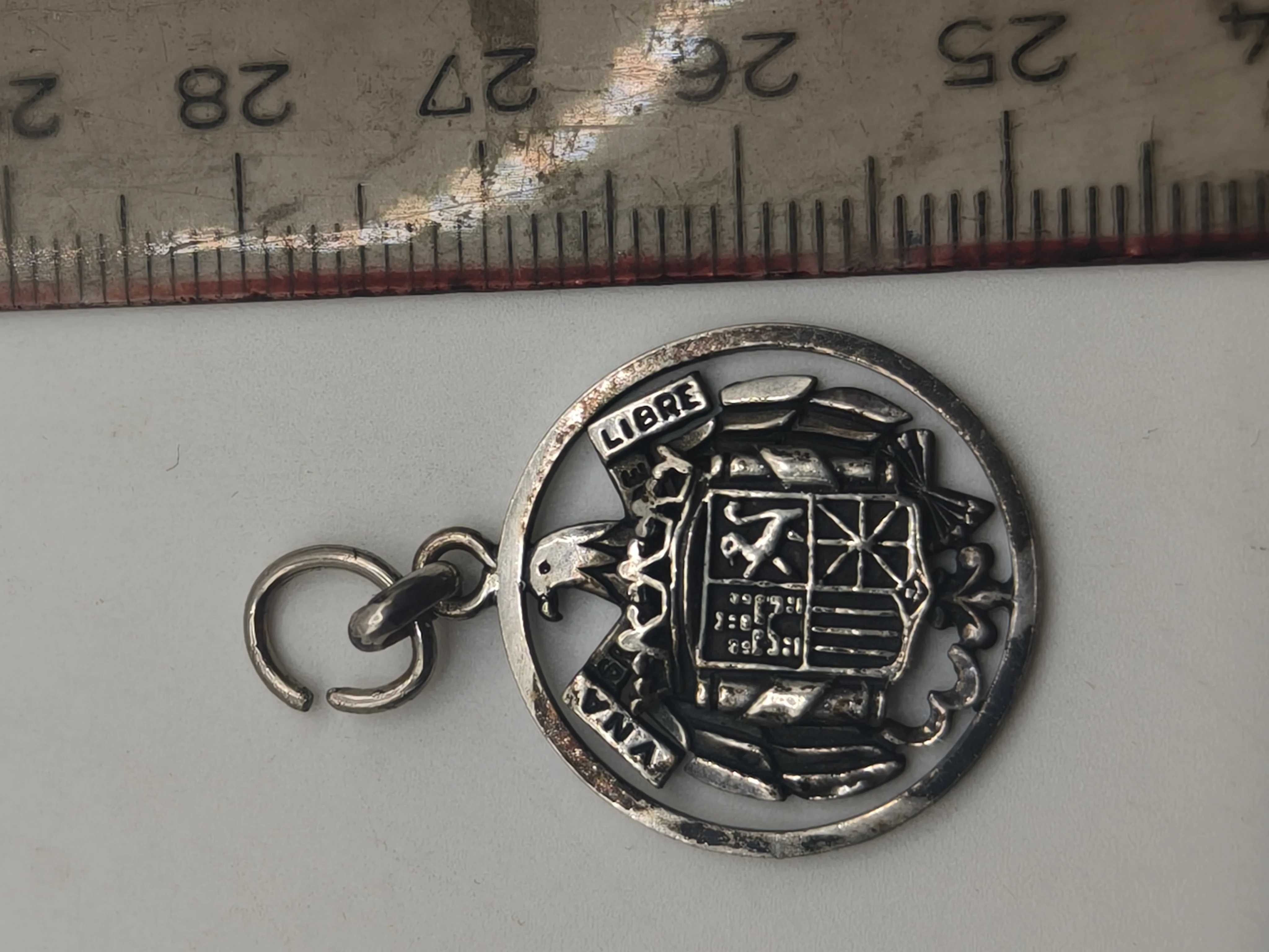 Silver Eagle Pendant. Spain Franco's period