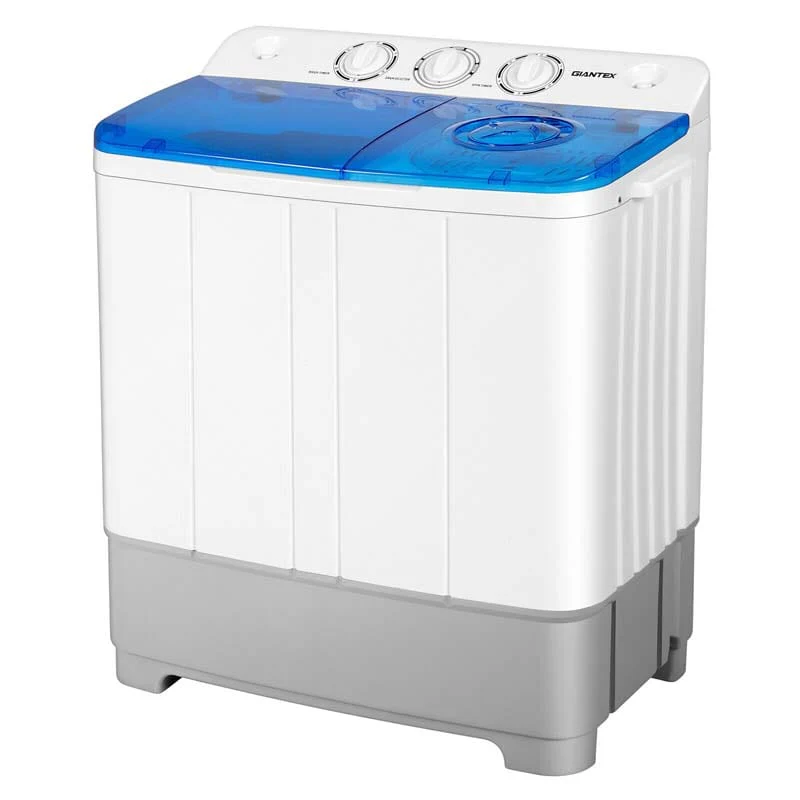 22 Lbs 2 In 1 Portable Washing Machine With Drain Pump Twin Tub Top Load Washer Dryer Combo For Rv Apartment
