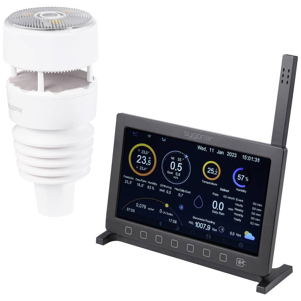 Wetterstation WLAN-Wetterstation mit großem TFT-Farbdisplay SY-5479628