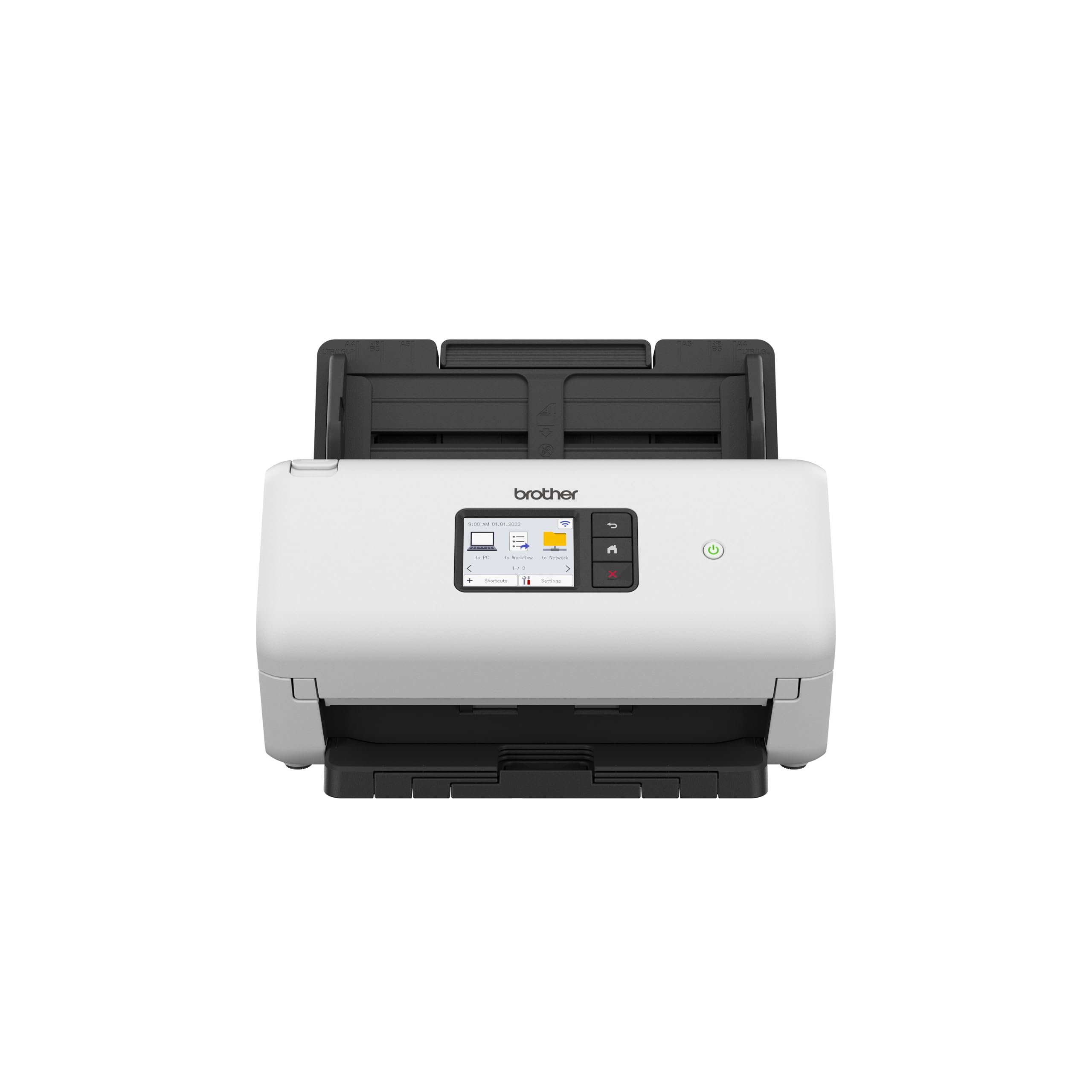 Dokumentenscanner ADS-4550W mit Duplex-Scan USB LAN und WLAN 35 Seiten pro Minute 60-Blatt-Vorlageneinzug und Touchscreen