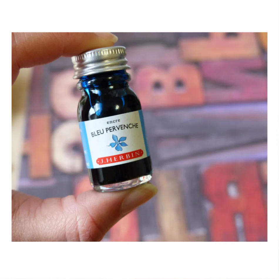 J. Herbin Fountain Pen Ink - 10ml Bottled - Bleu Pervenche (Perriwinkle)