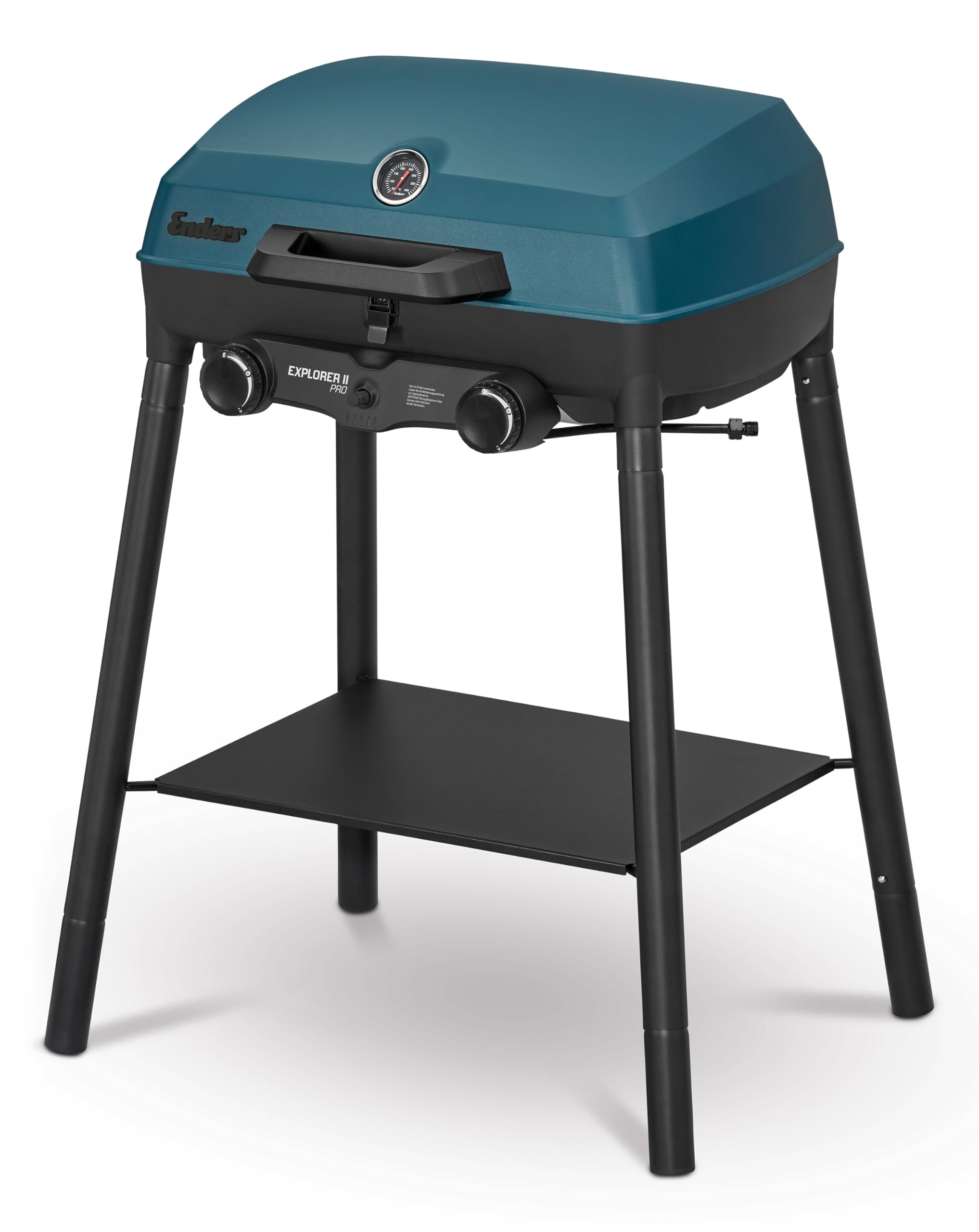 Enders Camping Gasgrill EXPLORER II PRO Grillthermometer 3in1 2 Brenner Edelstahl Aluguss Grillwanne 2108