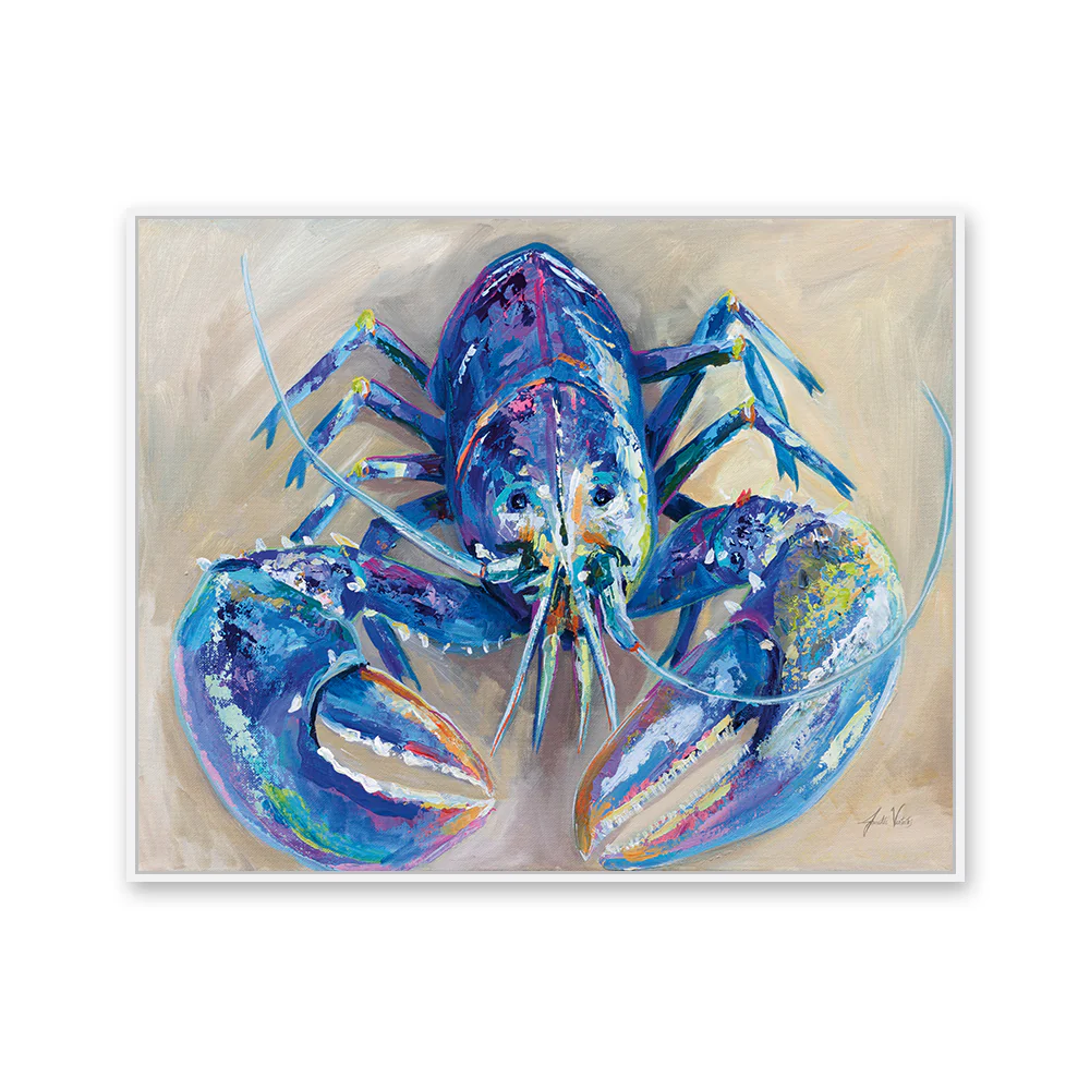'Big Blue' �C Framed Lobster Canvas Print
