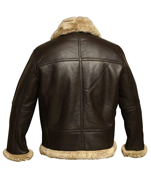 Eugene Men’s Brown RAF B3 Shearling Jacket