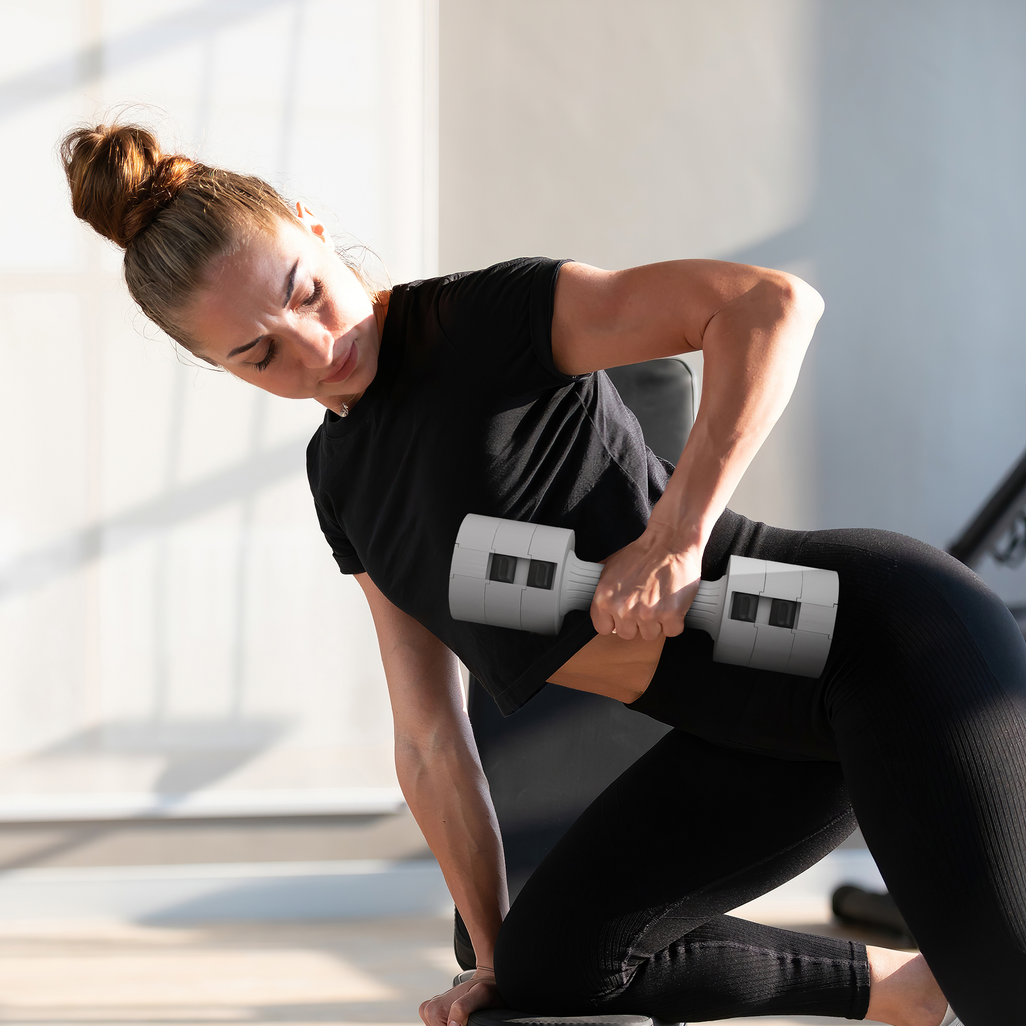 SPORTNOW 2 x 2,5 kg Kurzhanteln mit anpassbarem Gewicht, Kunststoffgehäuse, Weiß