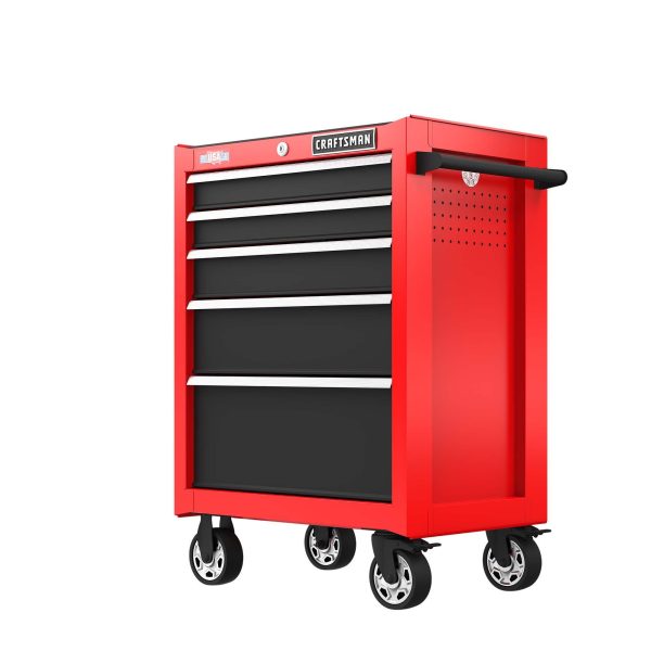 2025 2000 Series 26-in W x 36.5-in H 5-Drawer Steel Rolling Tool Cabinet (Red)
