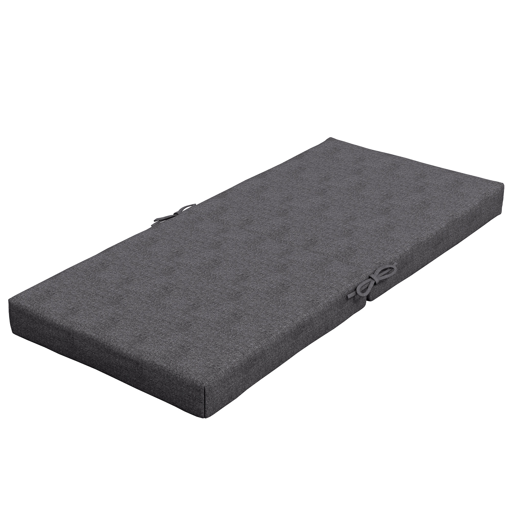 Outsunny Set mit 2 Außenkissen für Stuhl mit Rückenlehne mit Befestigungsriemen Polsterung 8 cm, 112L x 51B cm, Dunkelgrau